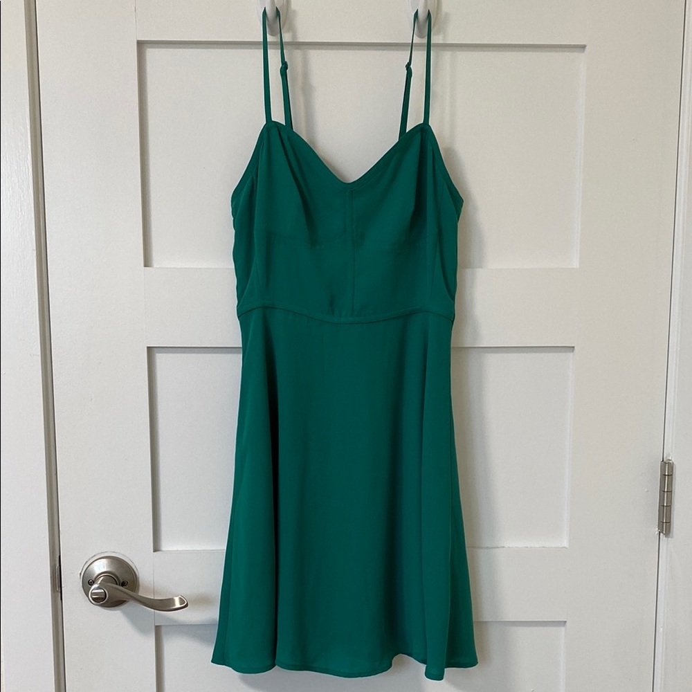 Aritzia Sunday Best Green Mini Adjustable Strap Dress Size 0